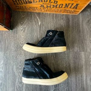 Rick Owens fur sneakers